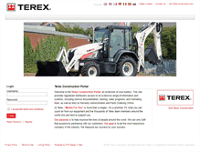 Tablet Screenshot of constructionsupport.terex.com