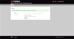 Desktop Screenshot of constructionsupportadmin.terex.com